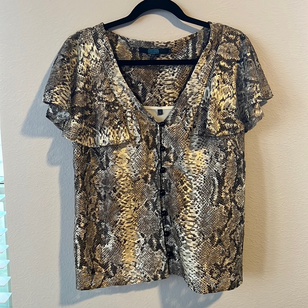 Eva Franco Snakeskin print blouse - Size S
